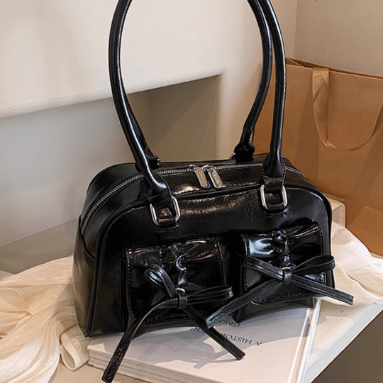 Damen elegante Handtasche mit dekorativen Schleifen und praktischem Stauraum Nord Taschen