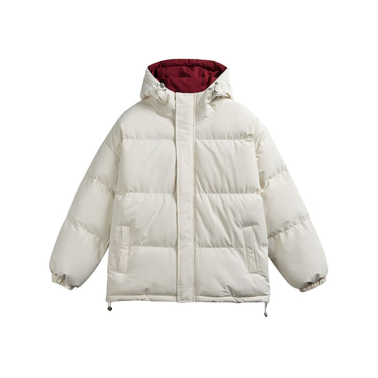 Damen Wattierte Kapuzen‑Steppjacke im Oversize‑Pufferschnitt mit Tunnelzugbund Nord Taschen