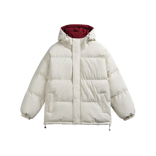 Damen Wattierte Kapuzen‑Steppjacke im Oversize‑Pufferschnitt mit Tunnelzugbund Nord Taschen