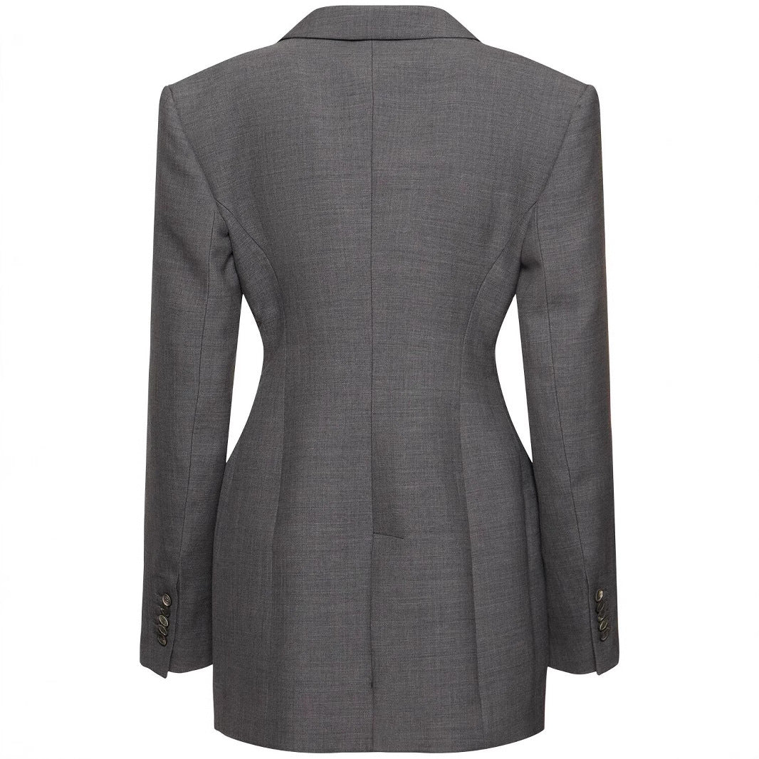 Damen Oversize-Blazer mit langer Silhouette und markanter Schulterpartie Nord Taschen