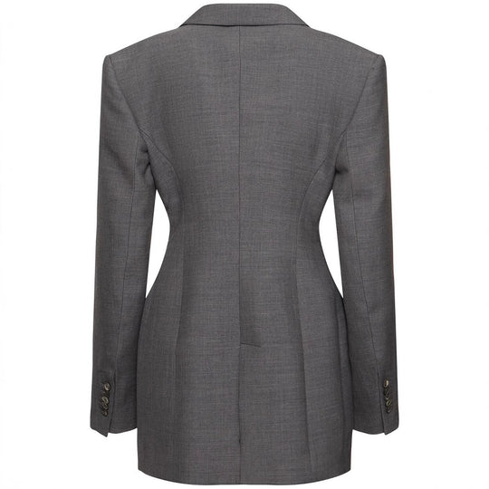 Damen Oversize-Blazer mit langer Silhouette und markanter Schulterpartie Nord Taschen