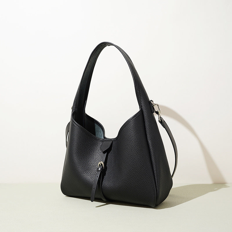 Damen luxuriöse Hobo-Handtasche mit edlem Leder und verstellbarem Tragegurt Nord Taschen