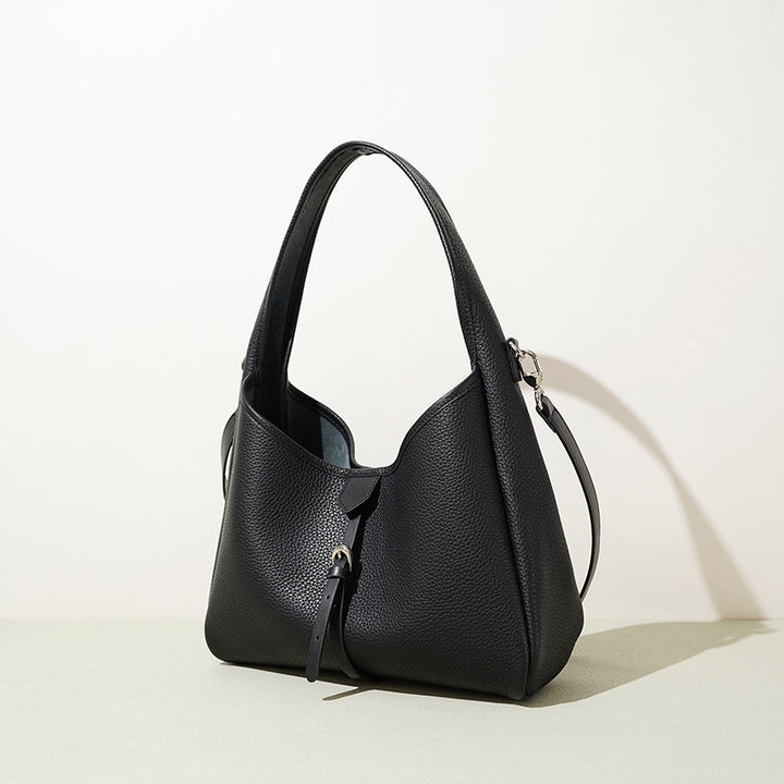 Damen luxuriöse Hobo-Handtasche mit edlem Leder und verstellbarem Tragegurt Nord Taschen