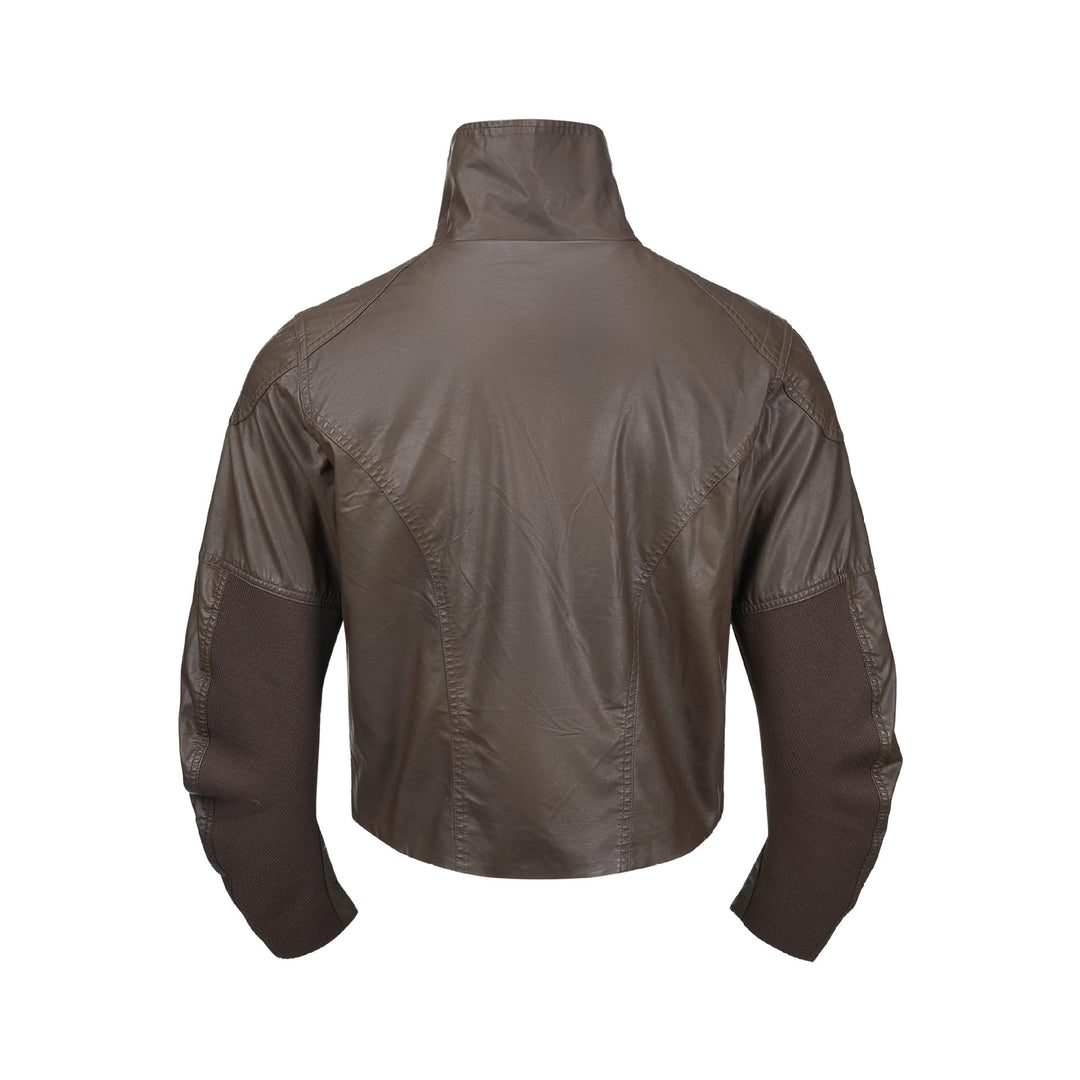 Herren Lederoptik‑Blouson mit hohem Stehkragen und Reißverschluss‑Brusttaschen Nord Taschen