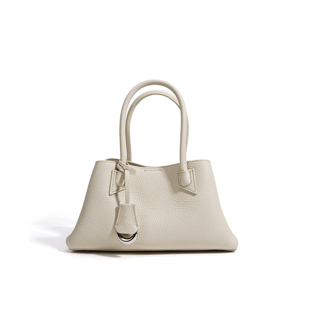Damen strukturierte Lederhandtasche mit abnehmbarem Anhänger Nord Taschen