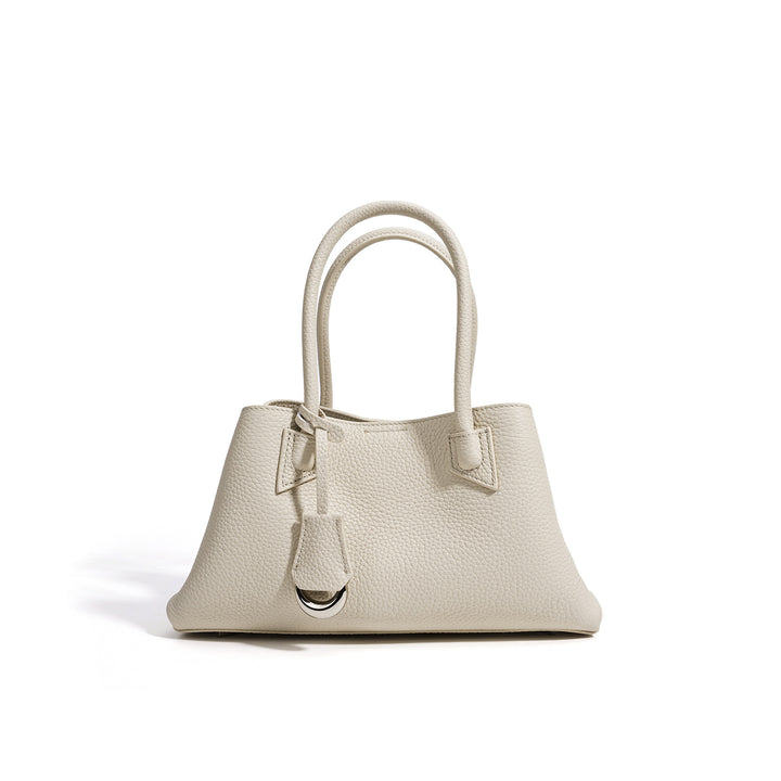 Damen strukturierte Lederhandtasche mit abnehmbarem Anhänger Nord Taschen