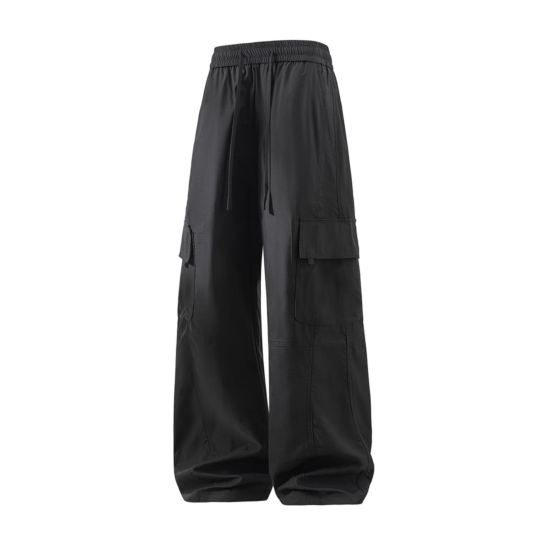 Herren Weite Cargo-Hose mit Tunnelzugbund, Utility‑Klappentaschen & entspannter Baggy‑Silhouette Nord Taschen