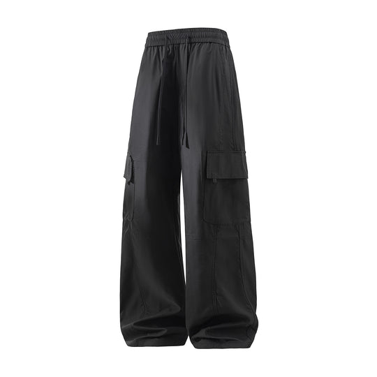 Herren Weite Cargo-Hose mit Tunnelzugbund, Utility‑Klappentaschen & entspannter Baggy‑Silhouette Nord Taschen
