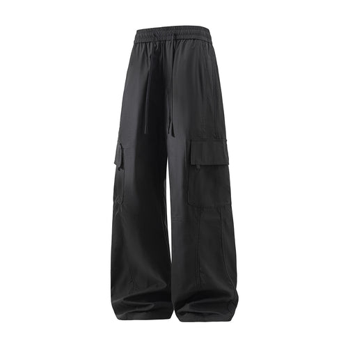 Herren Weite Cargo-Hose mit Tunnelzugbund, Utility‑Klappentaschen & entspannter Baggy‑Silhouette Nord Taschen