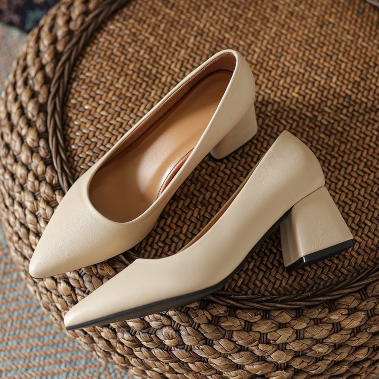Damen elegante Pumps mit blockiertem Absatz