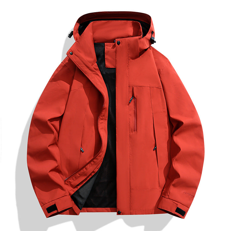Herren Softshell-Outdoorjacke mit Kapuze, wasserabweisender Membran und verdeckten Reißverschlüssen Nord Taschen
