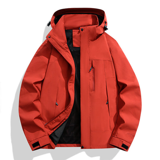 Herren Softshell-Outdoorjacke mit Kapuze, wasserabweisender Membran und verdeckten Reißverschlüssen Nord Taschen