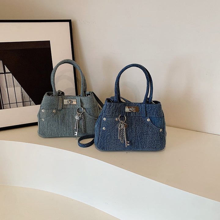 Damen Jeans-Shopper mit eleganten Details Nord Taschen