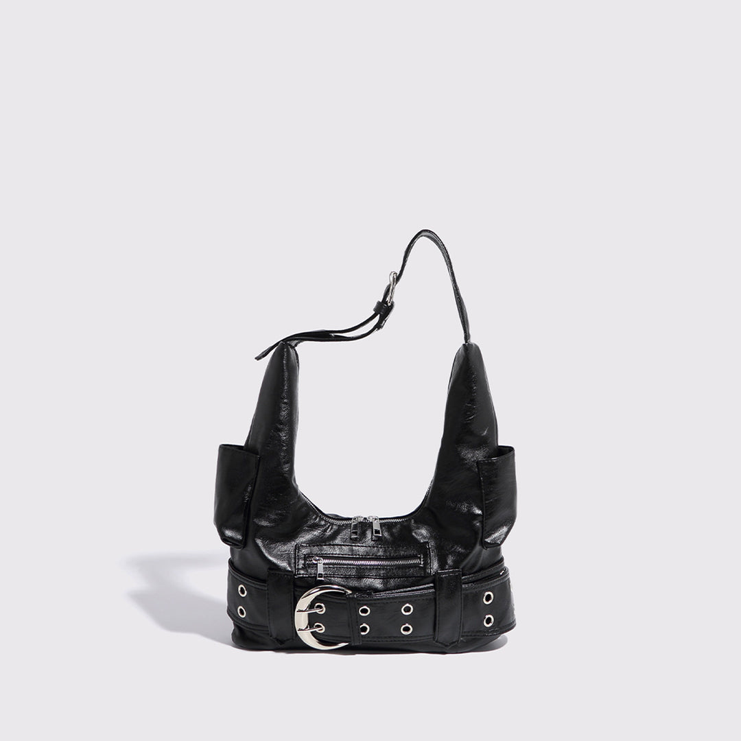 Damen modische Handtasche mit auffälligem Metallverschluss Nord Taschen