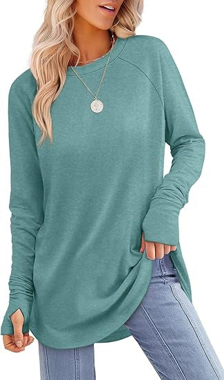 Damen lässiger Langarmshirt mit modernem Schnitt