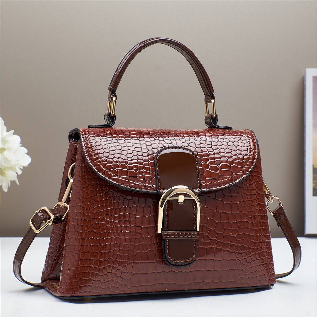 Damen elegante Handtasche mit luxuriösem Kroko-Design Nord Taschen