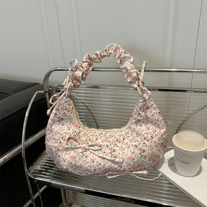 Damen modische Umhängetasche mit Blumenmuster und verspieltem Tragegriff Nord Taschen