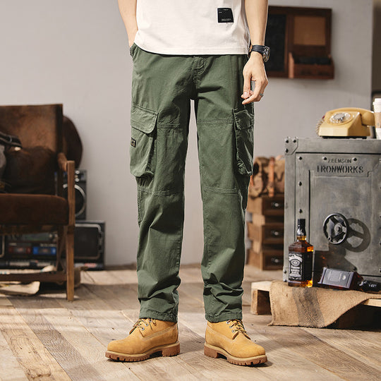 Herren Robuste Utility-Cargo-Hose mit Mehrfachtaschen, verstärkten Kniepaneelen und geradem Bein Nord Taschen