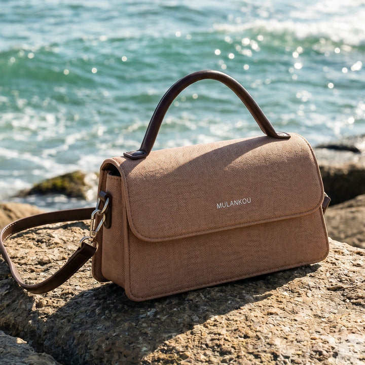 Damen Handtasche im eleganten Koffer-Design mit abnehmbarem Schulterriemen Nord Taschen