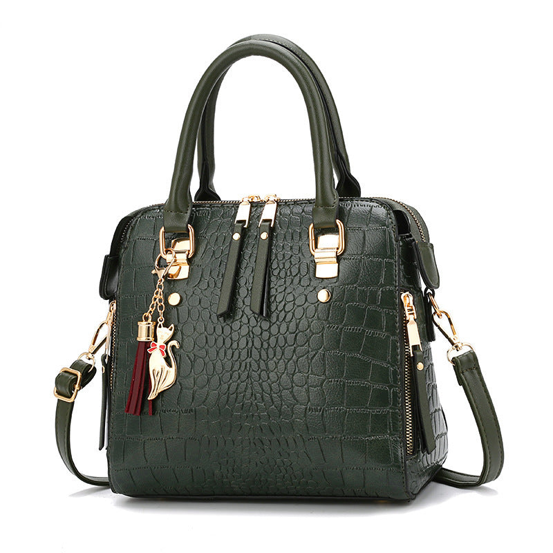 Damen hochwertige Tote-Handtasche mit stylischem Krokodilleder-Look und abnehmbarem Tragegurt Nord Taschen