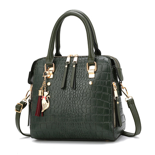 Damen hochwertige Tote-Handtasche mit stylischem Krokodilleder-Look und abnehmbarem Tragegurt Nord Taschen