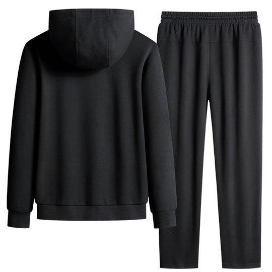 Herren zweiteiliges Kapuzen‑Trainingsset aus French‑Terry mit Reißverschlussjacke & konischer Jogginghose Nord Taschen