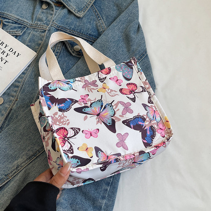 Damen praktische Tragetasche mit buntem Schmetterlingsmuster Nord Taschen