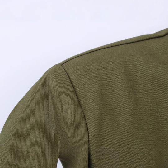 Damen Militärisch inspirierte Kurzjacke mit dekorativer Kordauflage und Stehkragen Nord Taschen