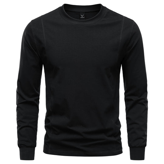 Herren Langarmshirt aus Stretch-Baumwollmix mit Rundhals und Flachnähten Nord Taschen