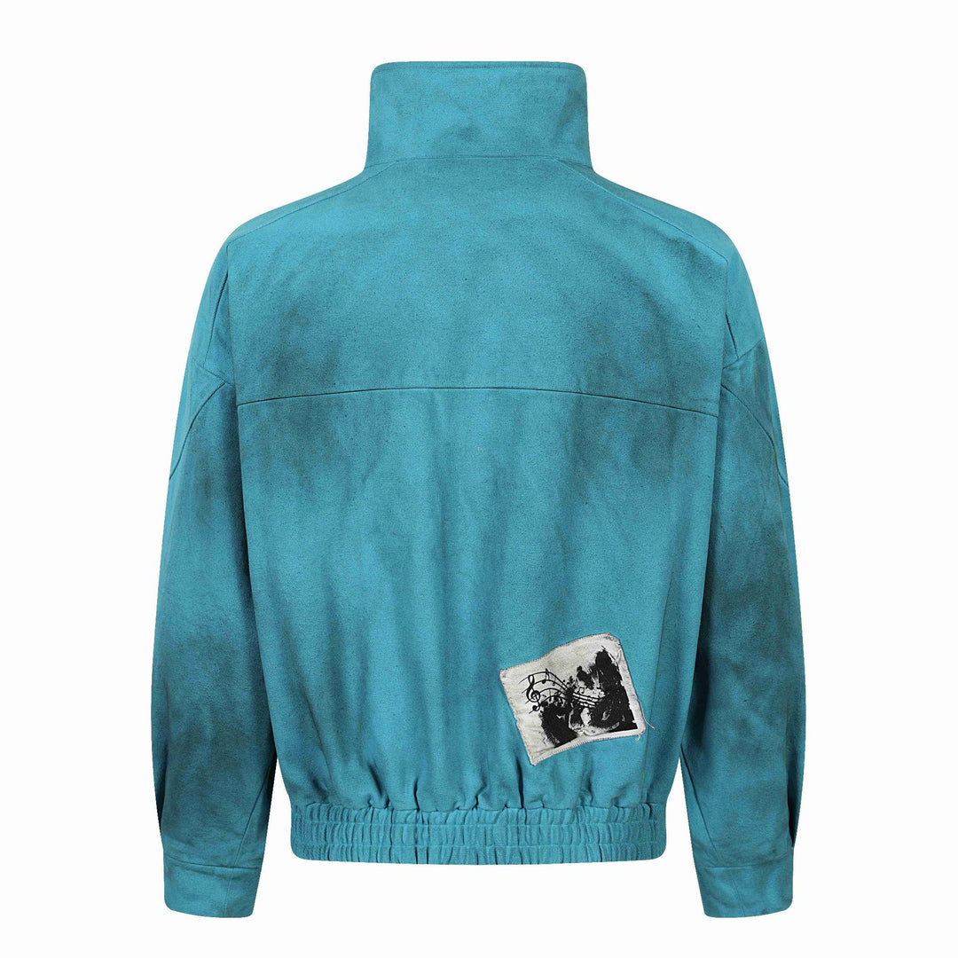 Damen Kurzer Boxy‑Blouson mit hohem Stehkragen, aufgesetzten Patches und elastischem Saum Nord Taschen