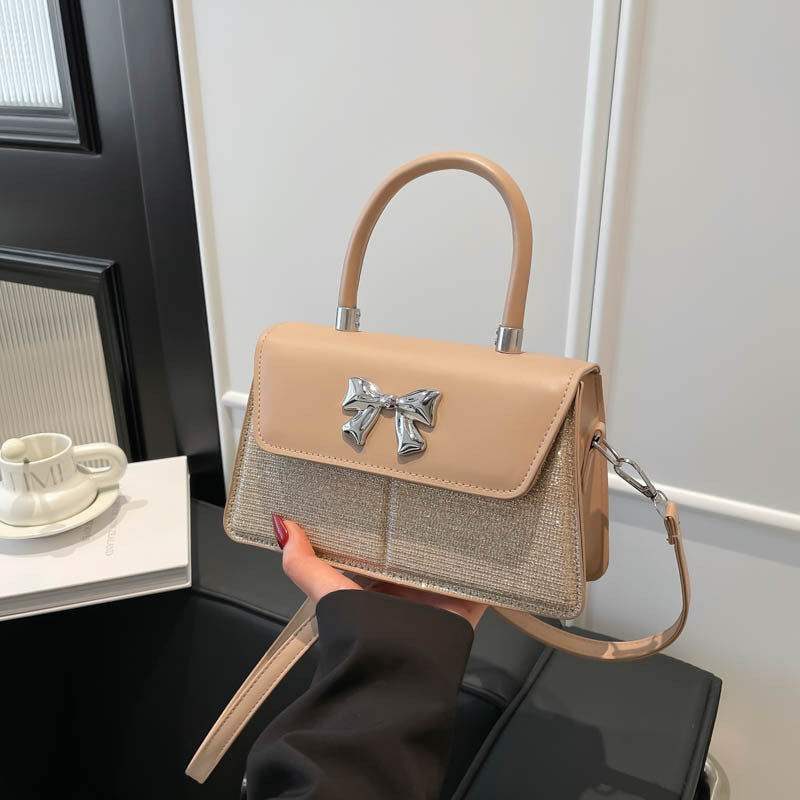 Damen elegante Handtasche mit funkelndem Schleifendetail Nord Taschen