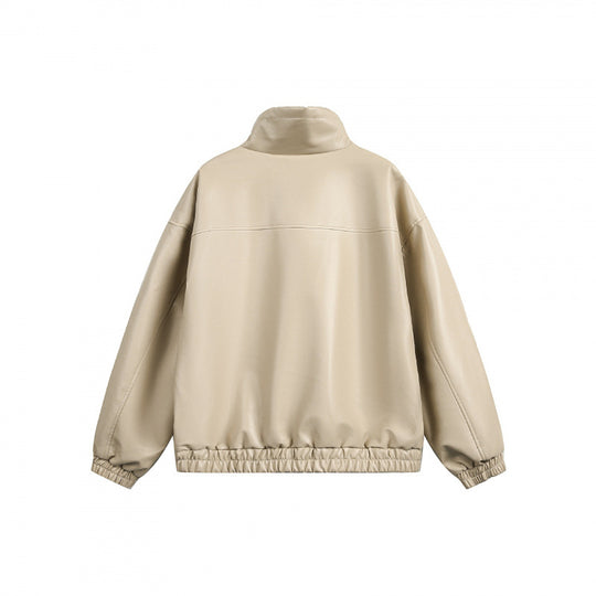 Unisex Kurz geschnittene Oversize-Jacke mit Knebelverschlüssen, hohem Stehkragen und elastischem Saum Nord Taschen