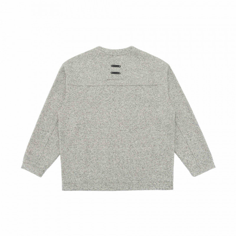 Unisex Oversize melierter Strickpullover im Boxy‑Cut mit Rundhals Nord Taschen