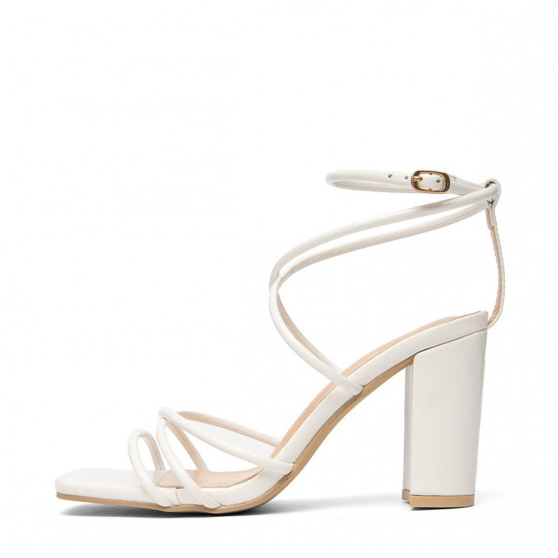 Damen elegante Riemchen-Sandaletten mit stilvollem Blockabsatz und verstellbarem Riemen Nord Taschen