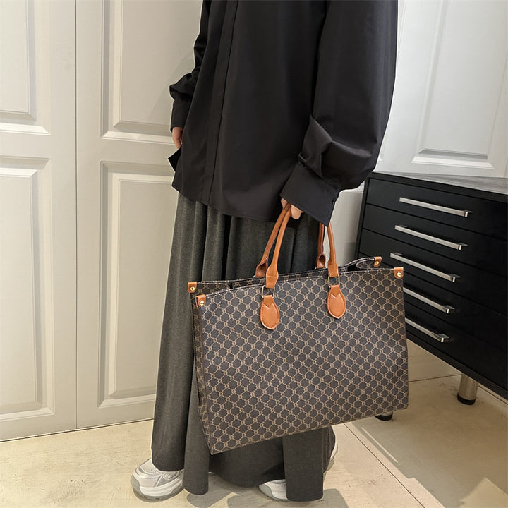 Damen elegante Tote-Tasche mit hochwertigem Monogramm-Design Nord Taschen