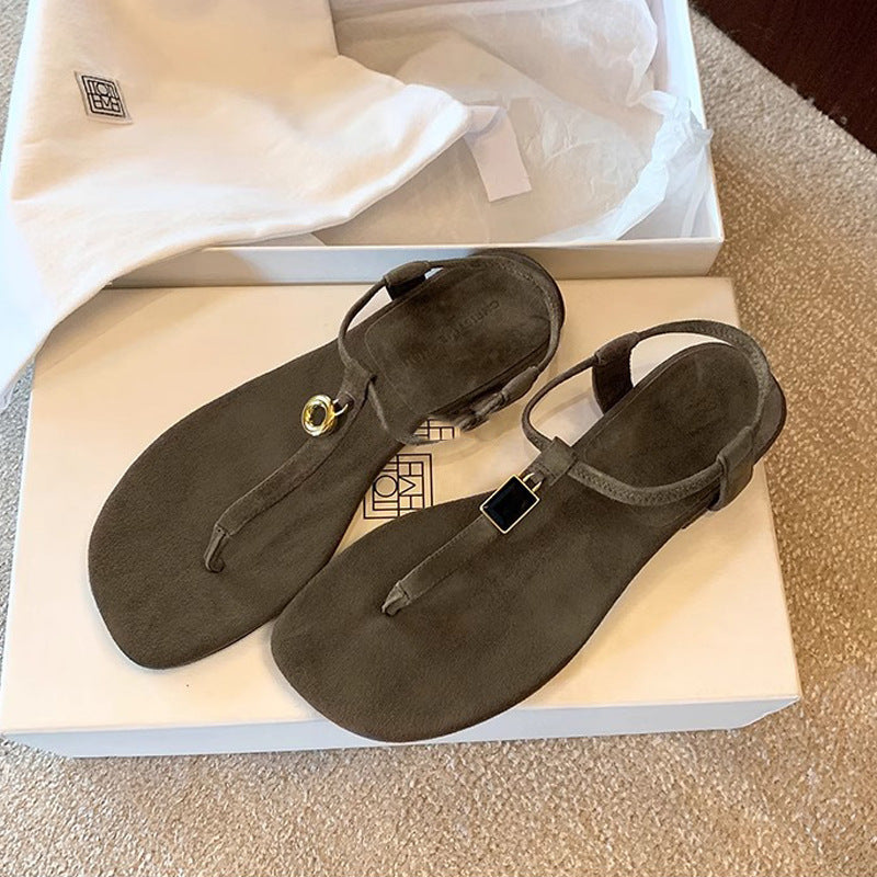 Damen Lederige Sandalen