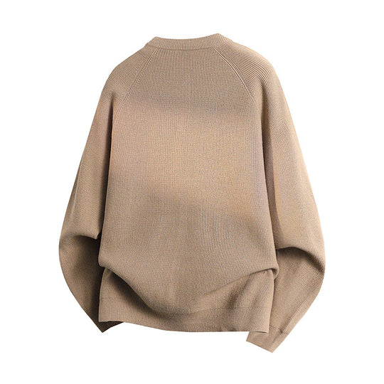 Unisex Leichter Feinstrick-Cardigan mit Rundhalsausschnitt, Brusttasche und Raglanärmeln Nord Taschen