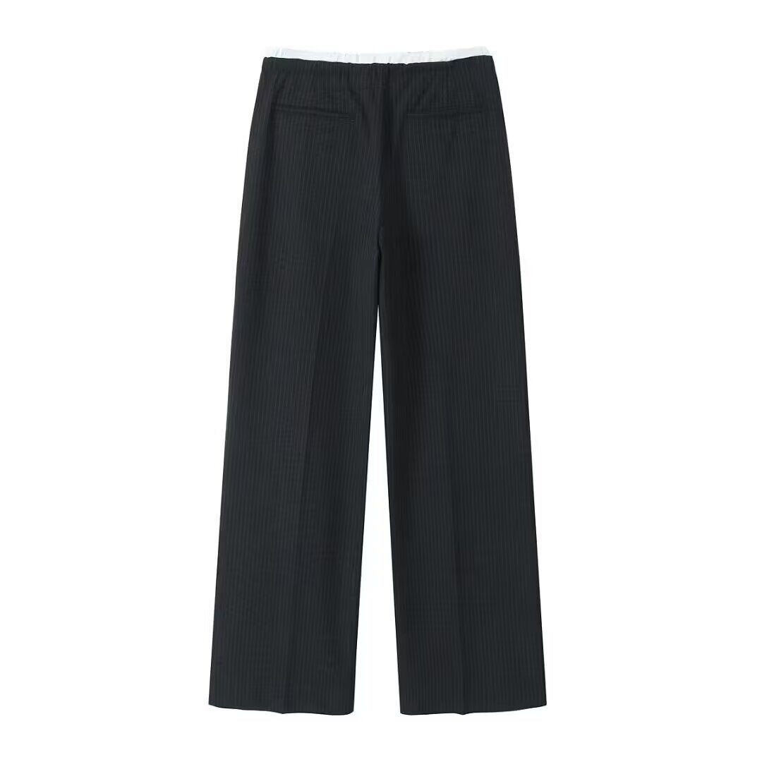 Damen Weite Palazzo‑Hose mit Tunnelzugbund und feiner Bügelfalte Nord Taschen