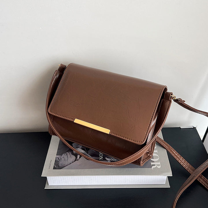 Damen modische Crossbody-Tasche mit edlem Klappdeckel Nord Taschen