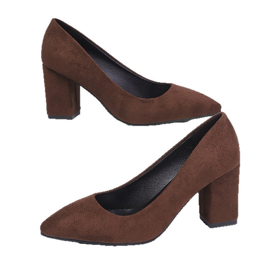 Damen elegante High Heel Pumps mit robustem Blockabsatz Nord Taschen