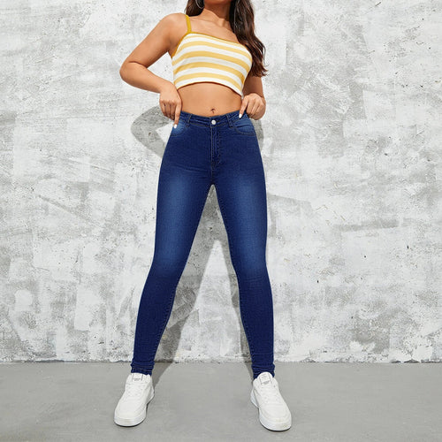 Damen High-Waist Skinny Jeans mit formendem Stretch und Push-up-Effekt Nord Taschen