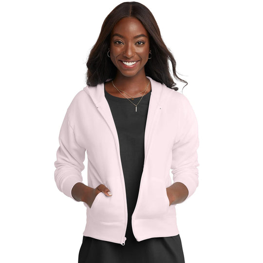 Damen Kapuzen-Sweatjacke mit durchgehendem Reißverschluss, Kängurutaschen und gerippten Bündchen Nord Taschen