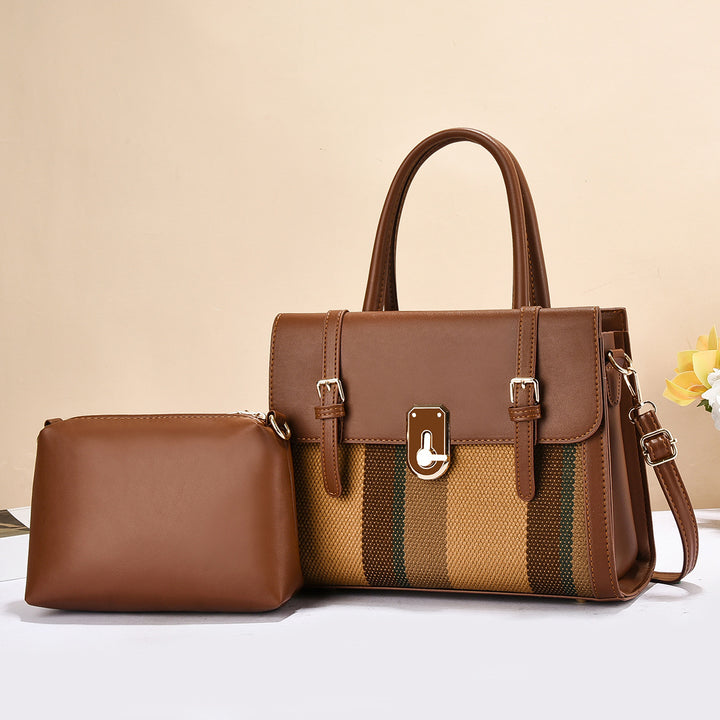 Damen elegante Schultertasche mit abnehmbarem Kleinfach Nord Taschen