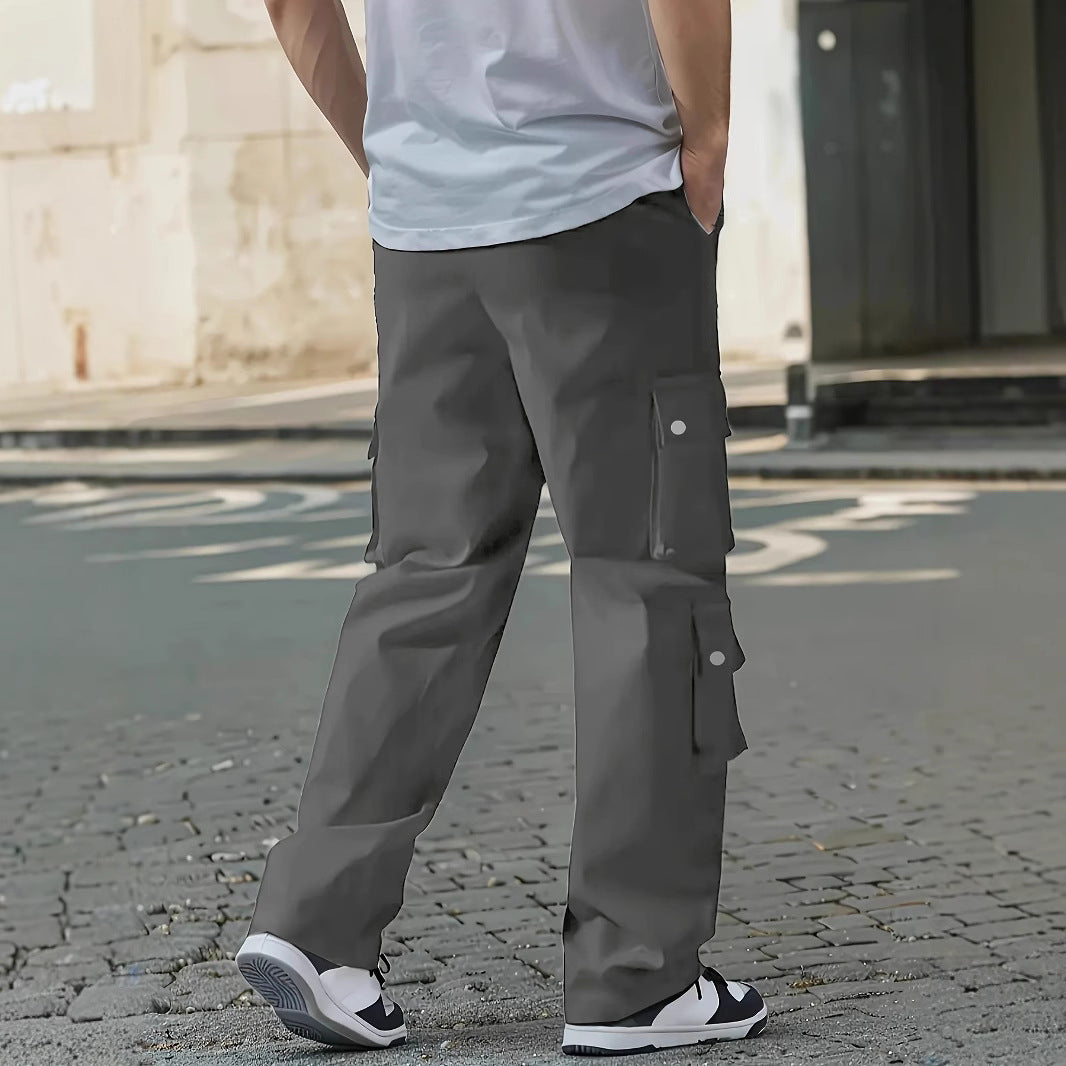 Herren Locker geschnittene Cargo-Jogginghose mit Tunnelzug & Mehrfachtaschen Nord Taschen