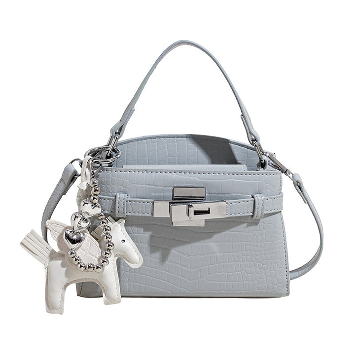 Damen Designer Umhängetasche mit kunstlederner Krokoprägung Nord Taschen