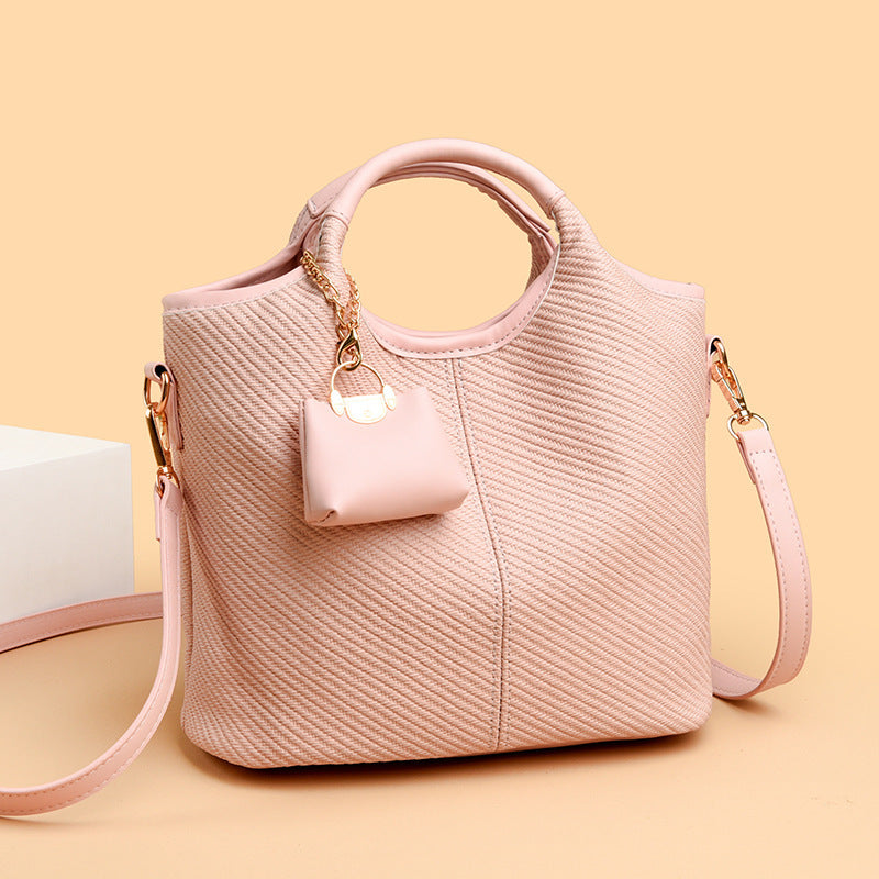 Damen elegante Handtasche mit strukturiertem Design und abnehmbarem Mini-Organizer Nord Taschen
