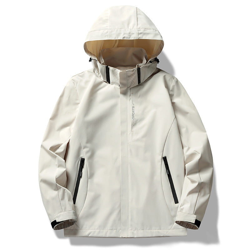 Herren Wasserdichte Softshelljacke mit verstellbarer Kapuze, verschweißten Nähten & wasserfester Front Nord Taschen