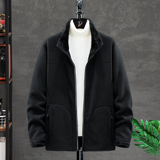 Damen Kuschelige Fleecejacke mit Teddyfutter, Stehkragen und Zwei Reißverschlusstaschen Nord Taschen