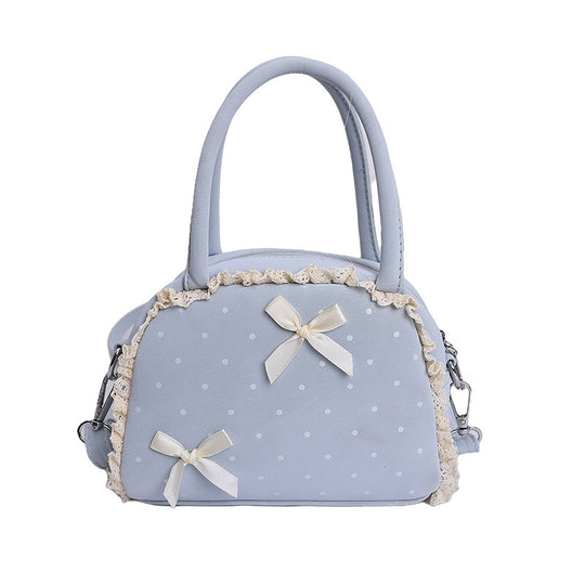 Damen modische Handtasche im verspielt romantischen Design mit Schleifenakzenten Nord Taschen