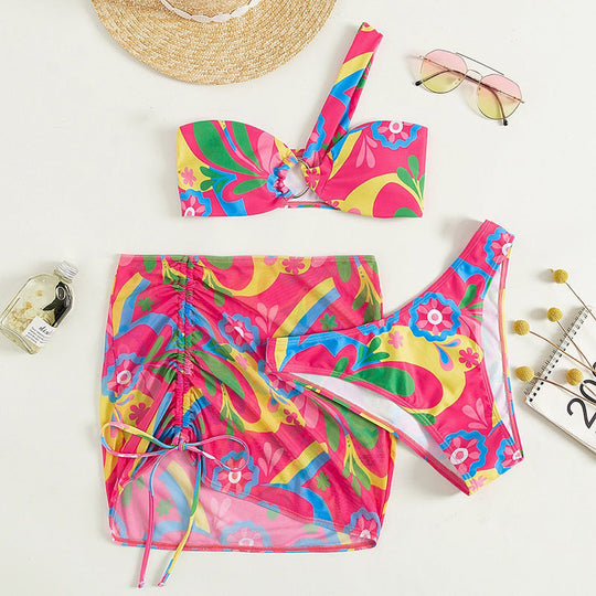 Damen Bandeau-Bikini mit verspieltem Wickelrock Nord Taschen
